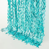 4 Pack 3.3 ft x 6.6 ft Wavy Aqua Teal Blue Tinsel Foil Fringe