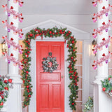 33Feet Valentines Day Tinsel Garland Red Pink Love Heart Garland