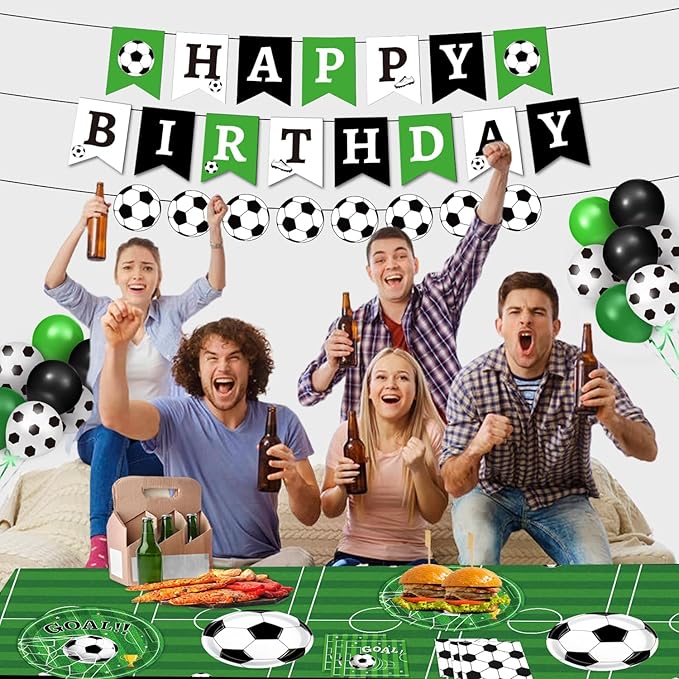 170 PCS Soccer Party Decorations Soccer Birthday Party Decorations