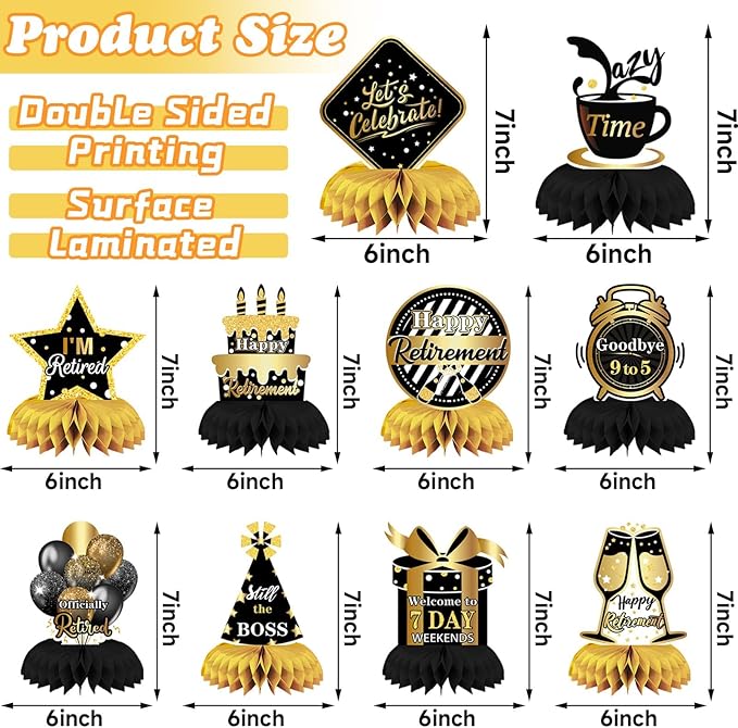 10 Pcs Retirement Party Decorations, Retirement Party Supplies