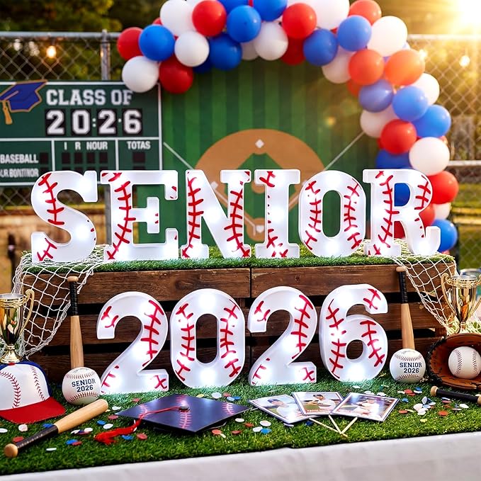 Honoson 10 Pcs Baseball Graduation Party Decorations Senior 2026