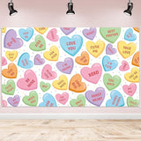 Xtralarge Valentine's Day Conversation Heart Backdrop Banner