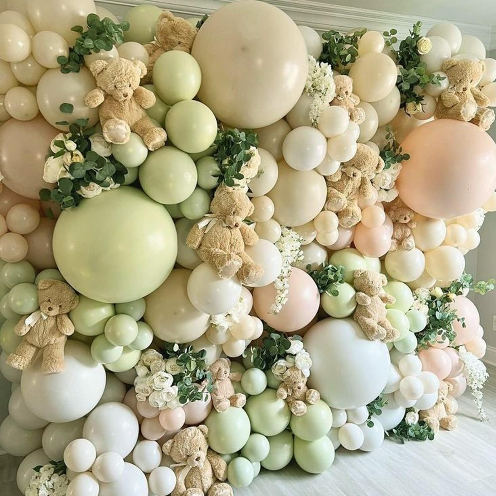 Green Balloons Arch Garland, Scmdoti Moon Green Balloons Different