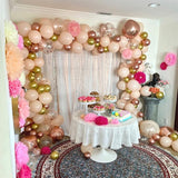 Blush Rose Gold Balloon Garland Arch Kit 119 Pieces Peach Pink Gold