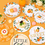 Funnymoom 60 Pcs 7 Inch Little Cutie Paper Plates Orange Baby Shower