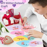 Valentine's Day Conversation Heart Glitter Cutouts 100Pcs Valentine