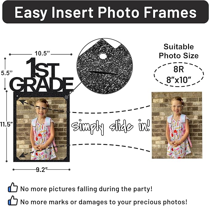 PartyHooman Graduation Photo Banner K-12, Kindergarten to 12th Grade f