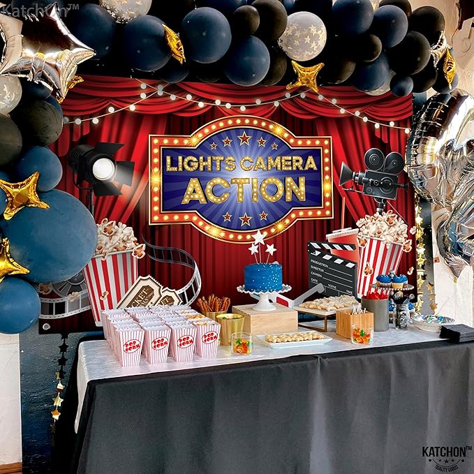 XtraLarge Lights Camera Action Banner 72x44 Inch Movie Night