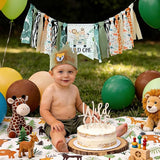 Wild One Birthday High Chair Banner Party Decoration For Boys Jungle