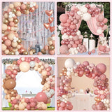 Amandir 153pcs Dusty Pink Balloon Garland Arch Kit, Different Sizes