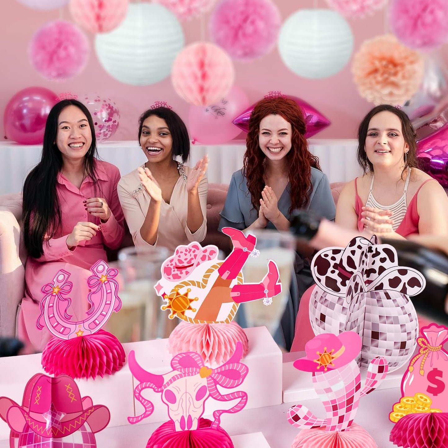 11pcs Cowgirl Party Decorations,Cowgirl Bachelorette Party Decorations