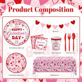 194 Pcs Galentines Day Party Plates Set Happy Galentine's Day