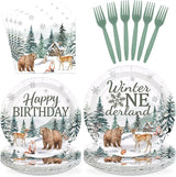 96Pcs Winter Onederland 1st Birthday Party Decorations Snowflake