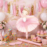 Threan Princess Piñata Fairy Party Decorations Pink Ballet Piñata