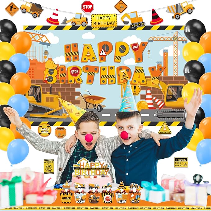 Construction Birthday Party Supplies 136 Pcs Dump Truck Party