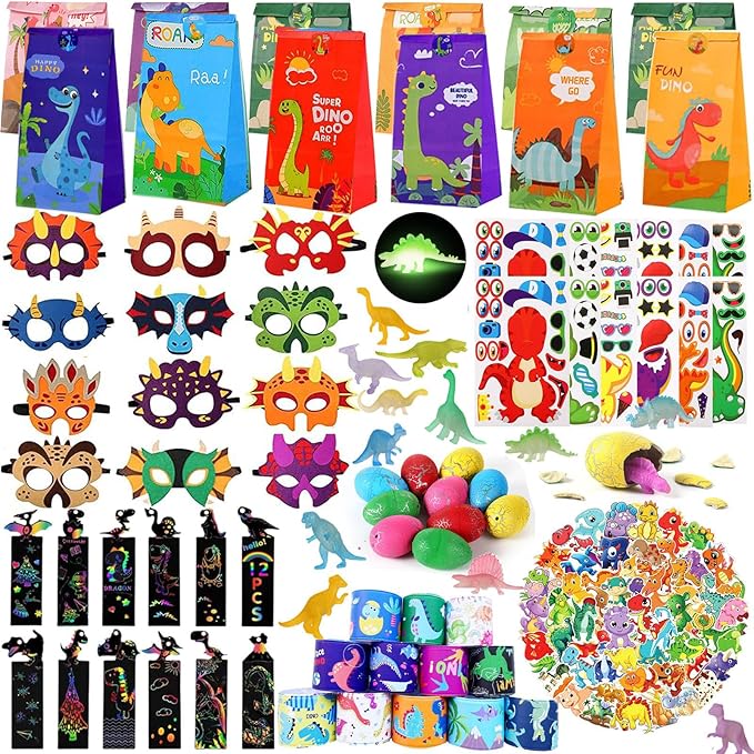 Dinosaur Party Favors For 12 Kids Dinosaur Birthday Party Supplies