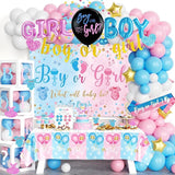 170 PCs Baby Boxes Gender Reveal Decorations Hombae Boy or Girl