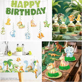201Pcs Dinosaur Birthday Decorations Tableware Set Serve 25 Dinosaur