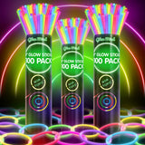 300 Ultra Bright Glow Sticks Bulk - Halloween Glow in the Dark Party