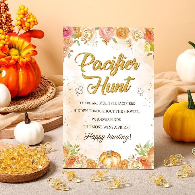 51 Pcs Fall Baby Shower Games a Little Pumpkin Is on The Way