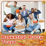 36 Pack Basketball Party Supplies Large 5 lb Basketball Plates Trays