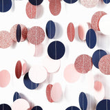 Navy Blue Pink Rose Gold Gender Reveal Decorations 52FT Party