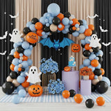 Halloween Balloon Arch Kit 120PCS Halloween Sand White Black Orange