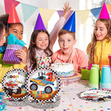 96 Pcs Monster Theme Truck 3rd Birthday Party Supplies Monster Theme