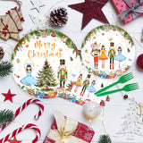 96 Pieces Christmas Ballet Party Tableware Set – Festive Disposable