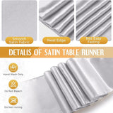 Breling 24 Packs Black and Silver Disposable Plastic Tablecloths and