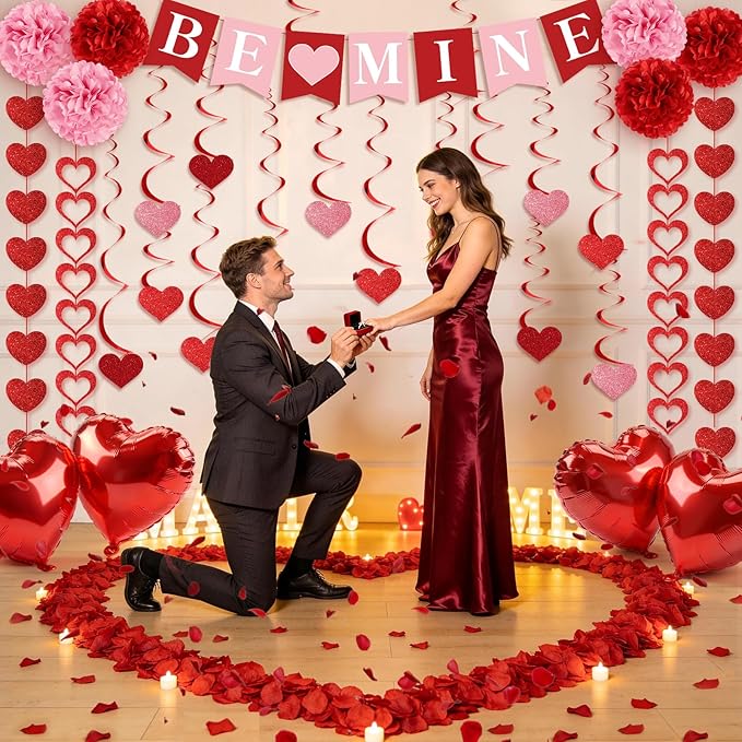 Valentines Day Decorations Valentines Banner Love Heart Garlands