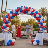 KADBANER White Red Blue Balloons,100 Pack 12 Inch Latex Balloons,for