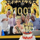 100th Birthday Decorations Men Women with 100th Birthday Banner