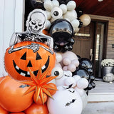 Halloween Balloon Arch Kit with Pumpkin Explosion Star Foil Balloons
