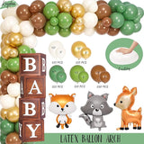 130pcs Woodland Baby Shower Decorations Safari Baby Shower