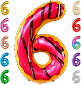 KatchOn, Giant Number 6 Donut Balloon - 40 Inch | Donut 6 Balloon for