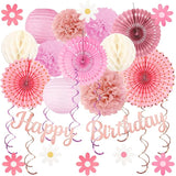 Pink Birthday Party-Decorations - 29pcs Beige Rose Gold Party