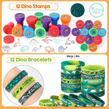 132Pcs Dinosaur Party Favors Dino Birthday Supplies Kids Mini
