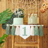 Wild One High Chair Banner For 1st Birthday Party Boy Decorations