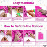 KatchOn, Giant Hot Pink Number 6 Balloon - 40 Inch | 6th Birthday