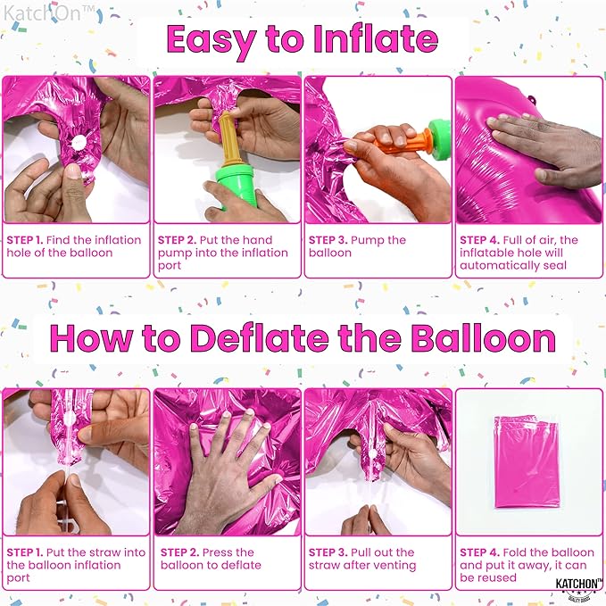 KatchOn, Giant Hot Pink Number 7 Balloon - 40 Inch | Pink 7 Mylar