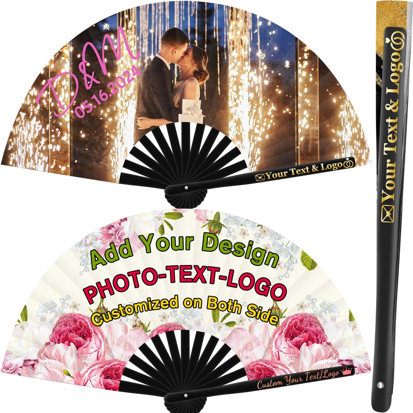 SeeWeLove Decorative Folding Fans Personalized Fans Custom Fan