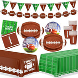 99PCS Football Party Tableware Supplies,Set of 24 Football Plates