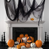 Whaline Halloween Black Creepy Cloth 197 x 87 Inch Spooky Gauze