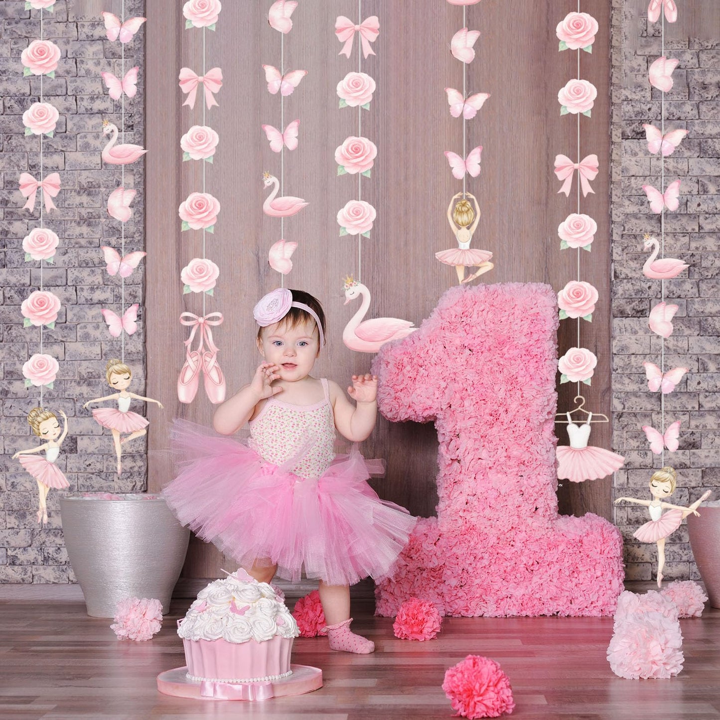 Daifunli 8 Pcs Ballerina Party Decorations Ballet Dancer Birthday