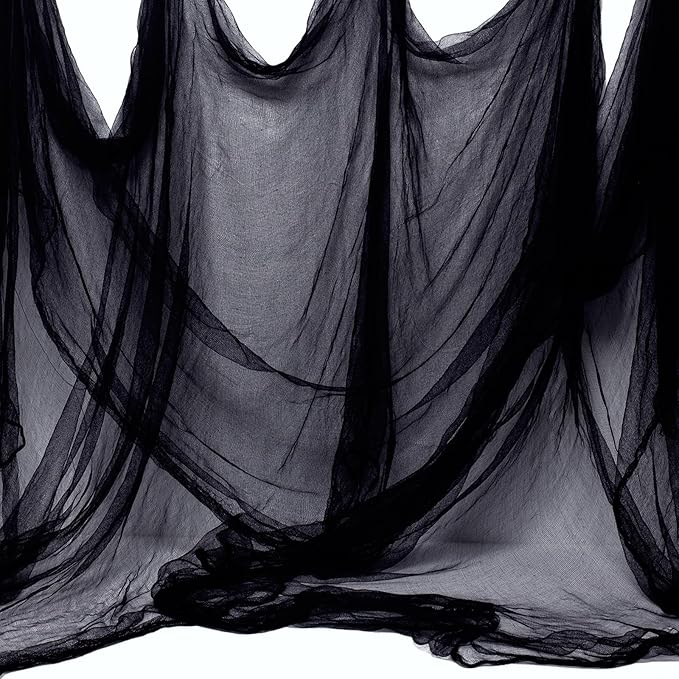 Halloween Black Creepy Cloth 500 x 87 inch Spooky Gauze Cloth