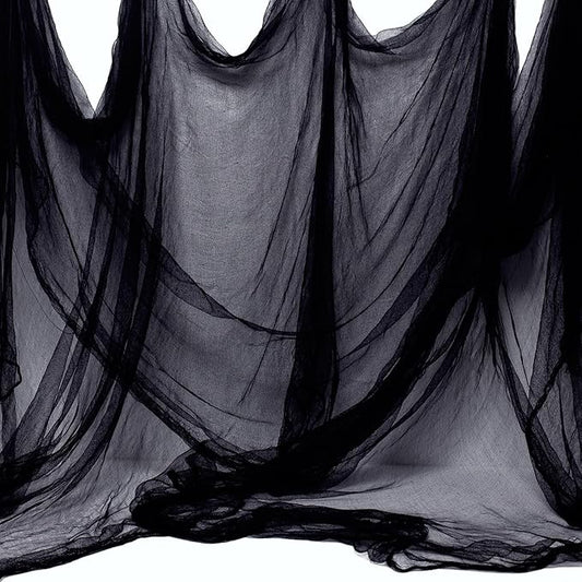 Halloween Black Creepy Cloth 500 x 87 inch Spooky Gauze Cloth