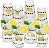 50Pcs Construction Cups 12oz Construction Themed Party Cups for Home