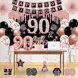 90th Birthday Decorations for Women 32PCS 90th Birthday Party