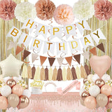 Boho Birthday Party Decorations for Women Girls with Cream Beige